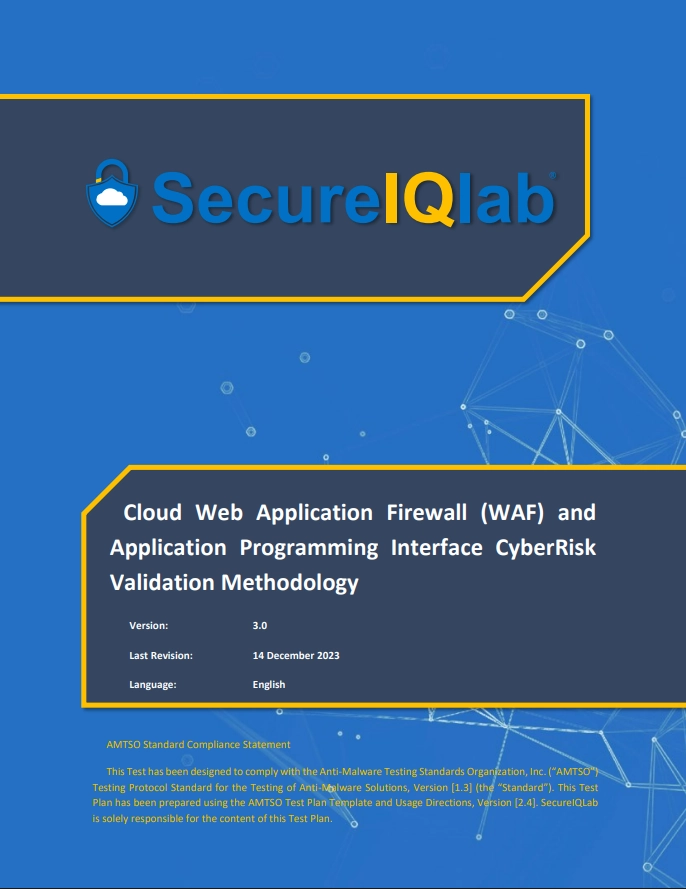 Cloud Web Application Firewall (WAF) and Application Programming Interface CyberRisk Validation Methodology